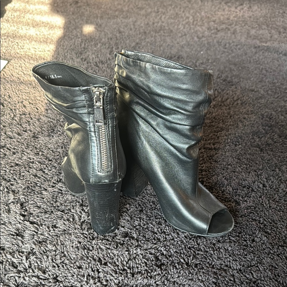 Chinese Laundry - Kristin Cavallari Black Peep Toe Heel Boots